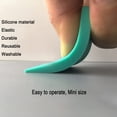 thumbnail image 3 of DGAGA 6 Pieces Mini Squeegees, Self Adhesive Screen Stencil Printing Tools Squeegee Turquoise Silicone for Applying Mesh Transfer Ink or Chalk Paste Scraper, 3 of 6