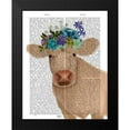 thumbnail image 2 of Fab Funky 15x18 Black Modern Framed Museum Art Print Titled - Cow Cream Bohemian 2 Book Print, 2 of 5