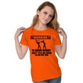 thumbnail image 3 of Warning To Avoid Injury Funny Cartoon Womens Slim Fit Graphic Tee Brisco Brands M, 3 of 5