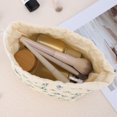 thumbnail image 5 of Unique Bargains 1 Pc Quilting Drawstring Makeup Bag Dark Beige Blue Polyester, 5 of 6
