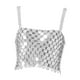 thumbnail image 2 of Top corto con lentejuelas para mujer Camis Hollow Out Midriff Baring Top Y2K Bralette Outfit Sparkly Halter Bra Top Fiesta de Halloween Sunnimix Top corto de lentejuelas, 2 of 8