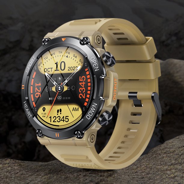 Reloj inteligente K56PRO Pantalla de 1,39 pulgadas Compatible con Bluetooth Llamada 5.0 (Caqui)