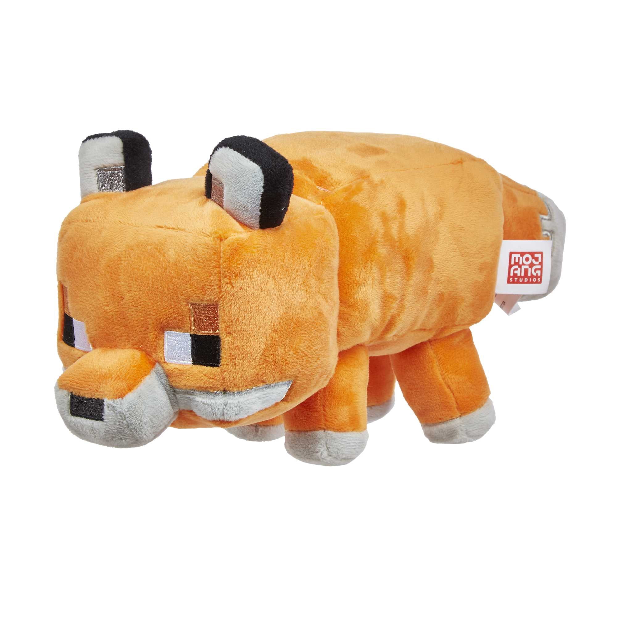 Minecraft Plush Fox Toy, 8-inch Collectible Soft Doll Inspired by Video Game Character