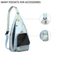 thumbnail image 3 of Cute Cat Print Sling Bag - Hand-drawn Watercolor Cat Crossbody Backpack for Cat Lovers, Water-Resistant Shoulder Daypack (Adorable Pet Design, Lightweight & Durable), 3 of 4