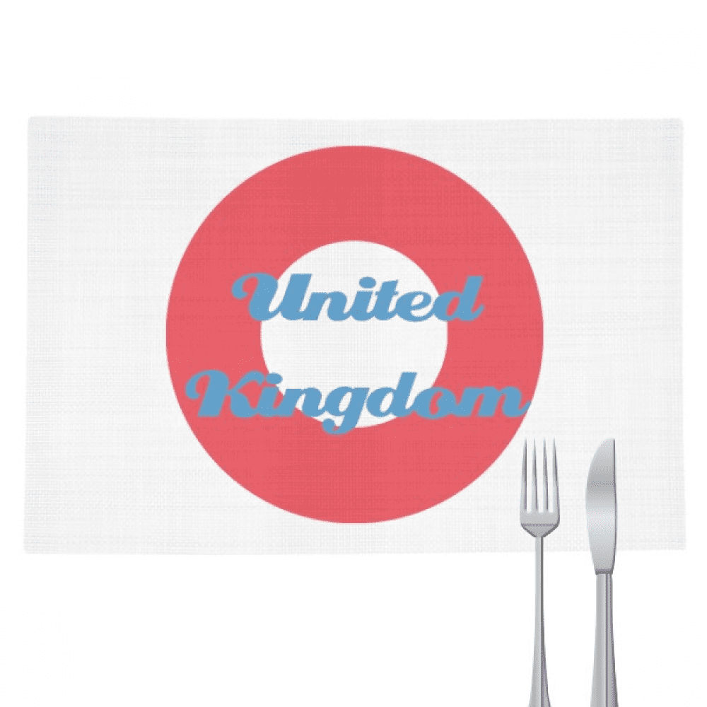 British Indicate Text English Represent Placemat Pad Kitchen Woven Heat Resistant Cushion