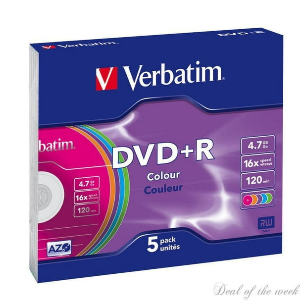 Verbatim Colours - 5 x DVD+R - 4.7 GB 16x