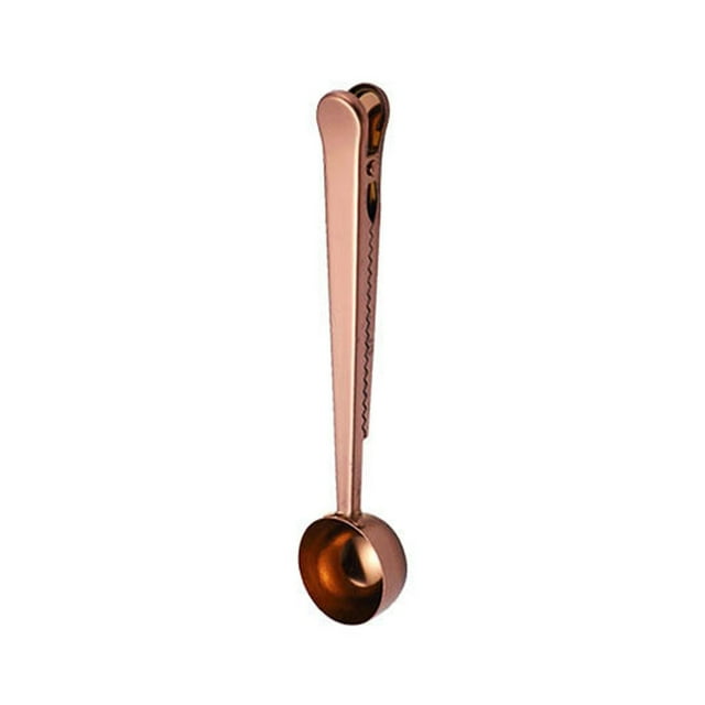 BINGLI Coffee Scoop, Stainless Steel Multi Function Coffee Measuring Spoon, Great Measuring Coffee, Tea, Protein Powder, Instant Drinks More - Coffee Spoon Bag Clip