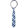 thumbnail image 2 of Spring Notion Boys' Pre-tied Woven Zipper Tie Large Blue Checkered, 2 of 9