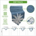 thumbnail image 5 of Tropical Palm Tree Table Runner Linen Burlap Table Runner 72 Inches Long Retro Blue Summer Coastal Coconut Leaves Dresser Scarves for Kitchen Island Coffee Dining Room Party Holiday Decor 13"x72", 5 of 8