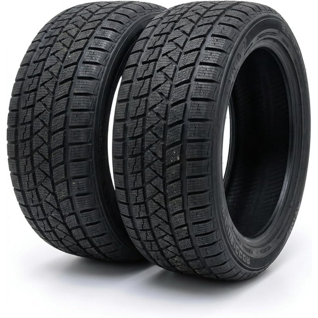 Garvee 2-Pack 195/65R15 91T Studless Winter Tires, 9Mm Tread, 615LBS Load, Superior Ice/Snow Traction (No Rim)