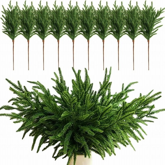 Clearance!Etsjal Artificial Topiary Cedar Trees Faux Pine Shrubs UV Resistant Artificial Bushes Artificial Plants for Indoor Outdoor Garden,18 '' Feet-2 Pac1