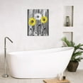 thumbnail image 2 of Farmhouse Floral Wall Art for Living Room,Yellow and Grey Daisy Flower on Rustic Wood Canvas Wall Art Spring Nature Plant Framed Wall Art for Bathroom Bedroom Wall Decor,16L X 12W inches, 2 of 6