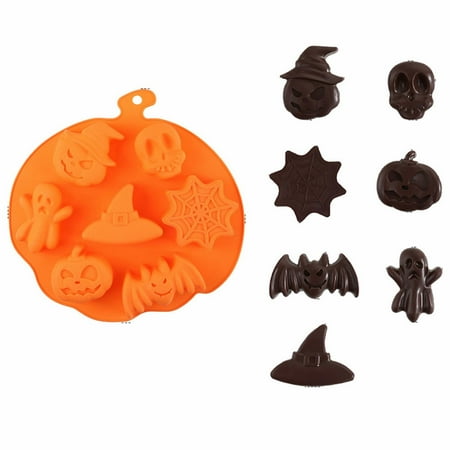 

Halloween Party Decor Biscuit Moulds Silicone Halloween Pumpkin Baking Set Non Stick Chocolate Jelly Fondant Cake Baking For Party Gift With Shape Of Bat Special Offers