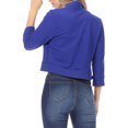 thumbnail image 4 of RYRJJ Women's 3/4 Sleeve Cropped Cardigans Suit Jackets Lightweight Open Front Short Bolero Shrugs for Dresses Business Work Blazers, 4 of 9