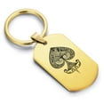 thumbnail image 1 of Stainless Steel Spade Card Suit Dog Tag Keychain Circle Ring, 1 of 2