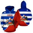 thumbnail image 3 of Sudadera con capucha con estampado 3D de la bandera del mapa del emblema nacional de Chile, sudadera para hombres, mujeres y niños, ropa de calle, transpirable y cómoda, 3 of 5