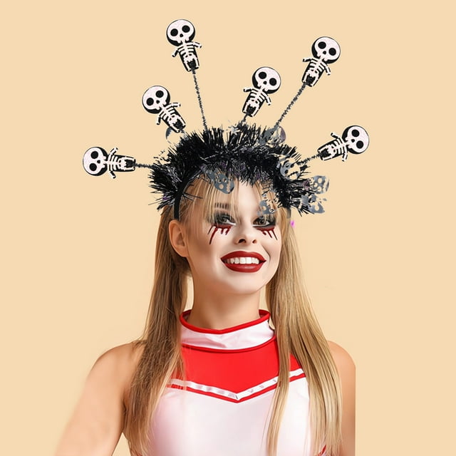 Xihbxyly Diadema para Fiesta de Halloween, Accesorio para Disfraz Festivo, Diseño Multicolor, Material Abs Cómodo, Ajuste Ajustable, Ideal para Eventos de Terror, Fiestas de Cosplay, Tamaño 28 X 27 C