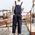 thumbnail image 2 of Hfolob Men's Cargo Pants Men Bib Overalls Fashion Relaxed Fit Casual Jumpsuit Cotton Lightweight Overalls With Pockets Comfort, 2 of 5