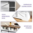 thumbnail image 4 of Uforic Farmhouse Buffet Sideboard Cabinet w/ Sliding Doors, Drawers for Kitchen, Living Room, White, 4 of 9