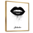 thumbnail image 3 of Designart 'Monochrome Black Female Lips' Modern Framed Canvas Wall Art Print, 3 of 5