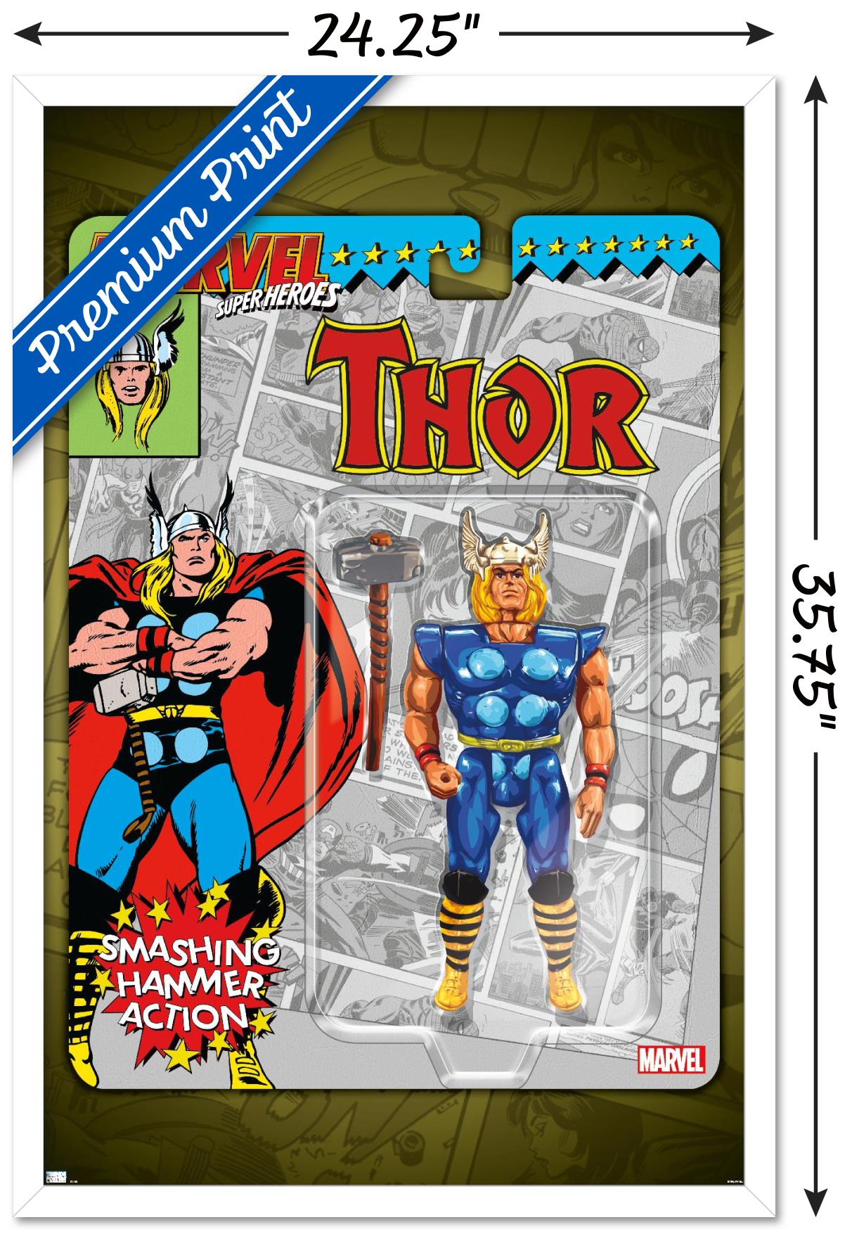 Marvel Toy Vault - Thor Wall Poster, 22.375" x 34" Framed