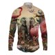 thumbnail image 3 of Nueva camisa con estampado de elefante, moda de primavera y otoño, camisa hawaiana de manga larga para hombre, ropa de calle para hombre, 3 of 5