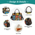thumbnail image 3 of FORMRS Insulated Lunch Bag for Work School Unisex Large Capacity Cooler with Shoulder Strap, Cartoon Flowers, 3 of 6