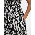 thumbnail image 4 of Time and Tru Women's Sleeveless Smocked Midi Dress, Sizes XS-XXXL, 4 of 5