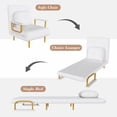 thumbnail image 4 of Folding Sofa Bed 3-in-1 Convertible Chair - 5-Position Adjustable Backrest with Pillow for Living Room, Bedroom & Office(White), 4 of 9