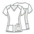 thumbnail image 6 of Cherokee iFlex Women Scrubs Top V-Neck Knit Panel CK605, 6 of 6