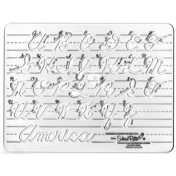 TEMPLATE CURSIVE UPPERCASE LETTERS