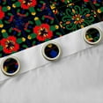 thumbnail image 4 of Manfei Tribal Damask Flower Blackout Curtains Set of 2 (52x84 Each), Red Green Mandala Window Curtains, Western Bohemian Theme Curtains and Drapes, Curtains and Drapes Home Decor, 4 of 6