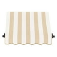 thumbnail image 3 of Awntech 3.38 Ft Charleston Sloped Fixed Awning with Scrolled Iron Arms (40.5in x 36in x 36in), Linen/White Stripe, 3 of 3