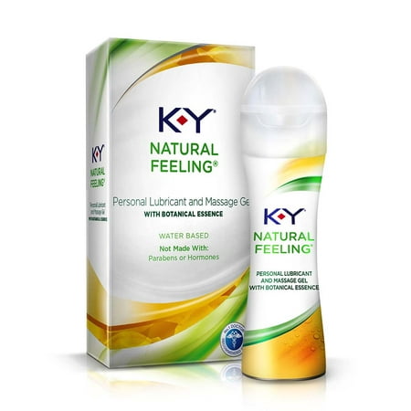 K-Y Natural Feeling Lube & Message Gel with Botanical Essence, Free from Harmful Chemicals 1.69