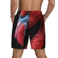 thumbnail image 2 of Lsque Mens Swim Trunks Closeup Red Flamingo Portrait Pattern - Bathing Suit Compression Liner - Beach Swim Shorts Swimwear - (S-3XL) - Stretch Quick Dry -Small, 2 of 9
