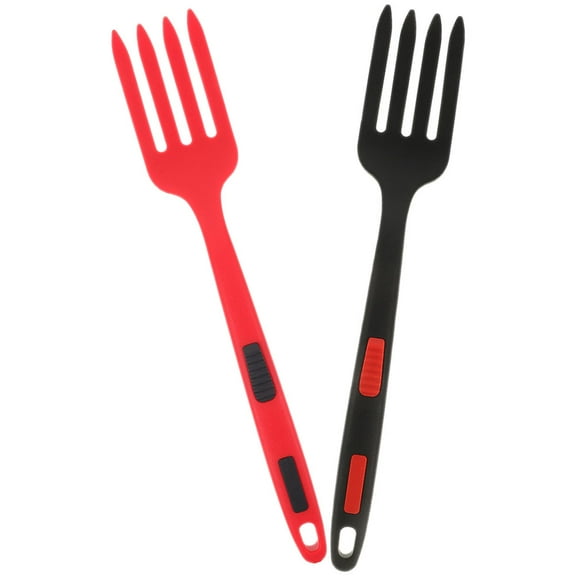 ifundom Silicone Forks Set of 2 with Comfortable Grip, Portable and Kitchen Utensils for Home and Travel