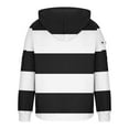 thumbnail image 4 of Maplenight Big and Tall Cargo Hoodies for Men Casual Comfy Long Sleeve Quarter Zip Sweatshirt Color Block Striped Trendy Outdoor Pullover Sportswear, 4 of 5