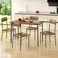 thumbnail image 4 of Costway 5 PCS Industrial Kitchen Dining Room Furniture with Wood Rectangular Table 4 Chairs, 4 of 10