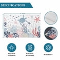 thumbnail image 6 of Navy Blue Coastal Placemats Set of 8, Coral Turtle Starfish Jellyfish Placemats for Dining Table, Place Mats for Kitchen Tabletop, Waterproof Wipeable Dining Table Mats Set, 6 of 9