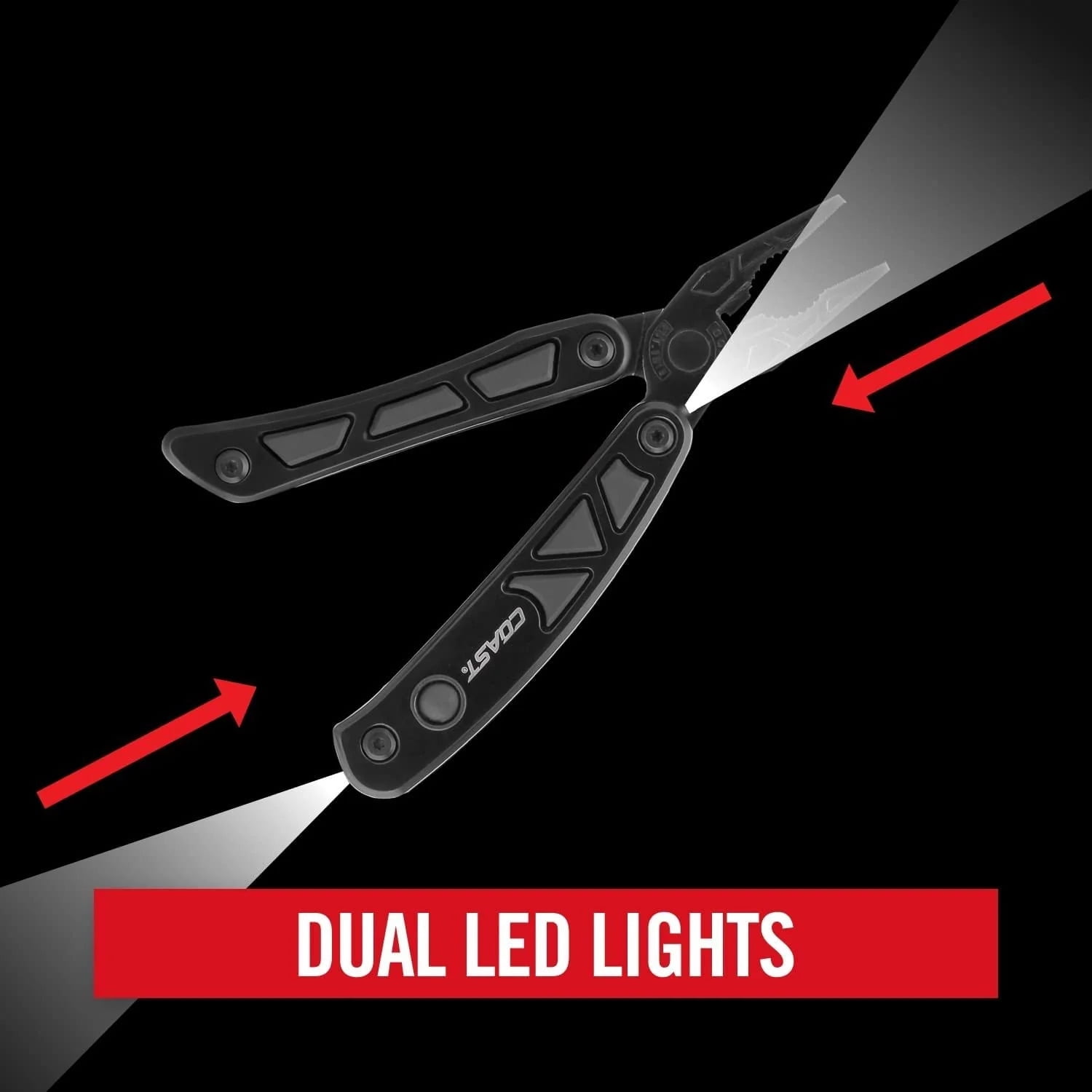 Coast C5899BCP LED155 13-Tool Black Pro LED Multi Tool with Built-in Dual Lights