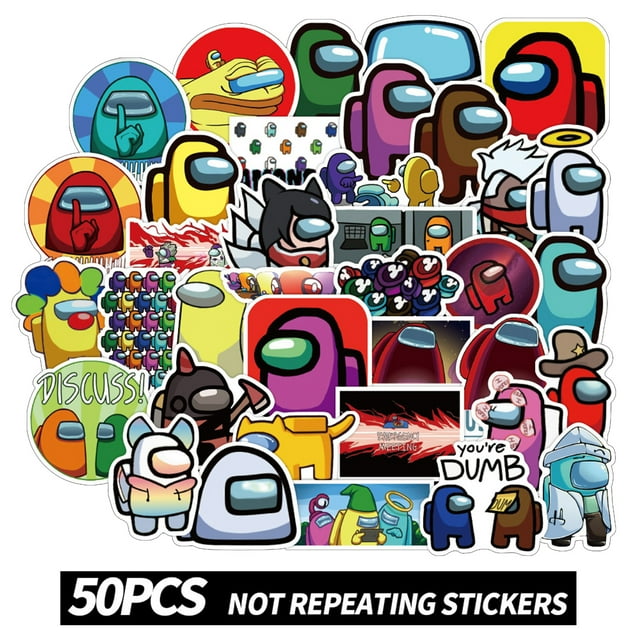 50 Pcs Autocollants Mignons d'Anime de Jeu Étanches pour Décoration