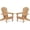 Brown-2P, variant on D-road Half Pre-Assembled Folding Adirondack Chair, Set of 2, Outdoor Wood Patio Chair for Backyard/Pool/Beach,Dark Brown