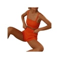 thumbnail image 3 of Txlixc Traje de dos piezas para mujeres, chaleco de punto impreso sin mangas con tirantes y pantalones cortos elásticos Txlixc moda, 3 of 9