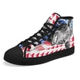 thumbnail image 6 of Black Angus Cattle High Top Canvas Shoes Sneakers Black Size 10, 6 of 7