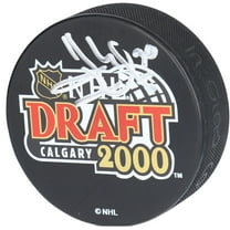 Henrik Lundqvist New York Rangers Autographed 2000 NHL Draft Logo Hockey Puck - Fanatics Authentic Certified