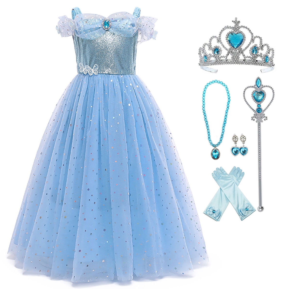 cinderella dress with butterflies