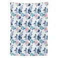 thumbnail image 3 of Ambesonne Blue Tablecloth Rectangular Table Cover, Spring Sparrow Birds, 60"x84", Royal Blue Sky Blue, 3 of 4