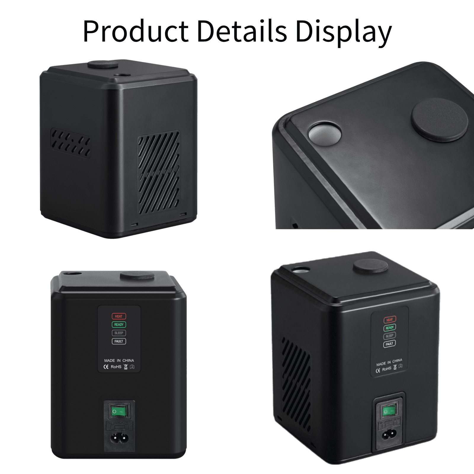 2 PCS Mini Cold Sparrrk Machine, Portable Effects Device w/Auto Safety Cutoff - for Stage Wedding Party Events (Black, Only Machine, Consumables Excluded)