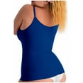 thumbnail image 5 of Women's Plus Size Camisole Tank Top Sleeveless Crew Neck Shapewear Top Adjustable Strap Summer Basic Layering Top,S,Blue, 5 of 7