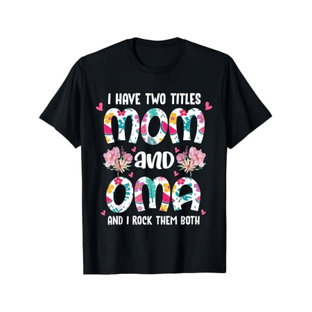 Women's Floral Mom and Oma Graphic T-Shirt